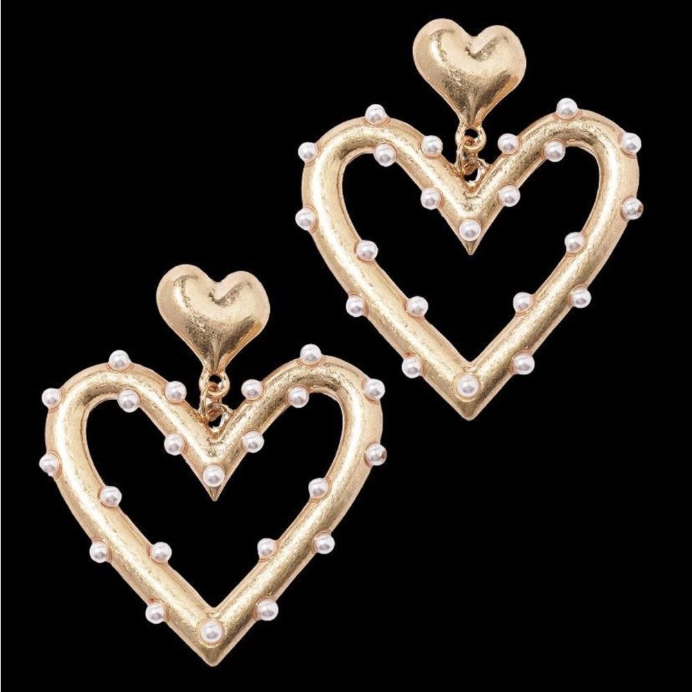Vintage style heart earrings M7